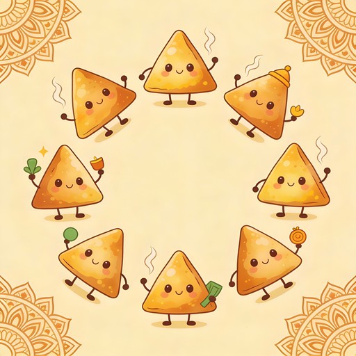 Free Happy Samosa Characters Image - Samosa, Kawaii, Illustration ...