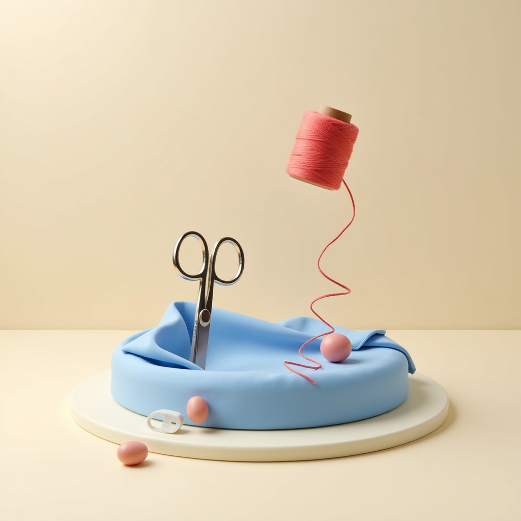 Free Floating Sewing Essentials Image - Sewing, Thread, Scissors ...