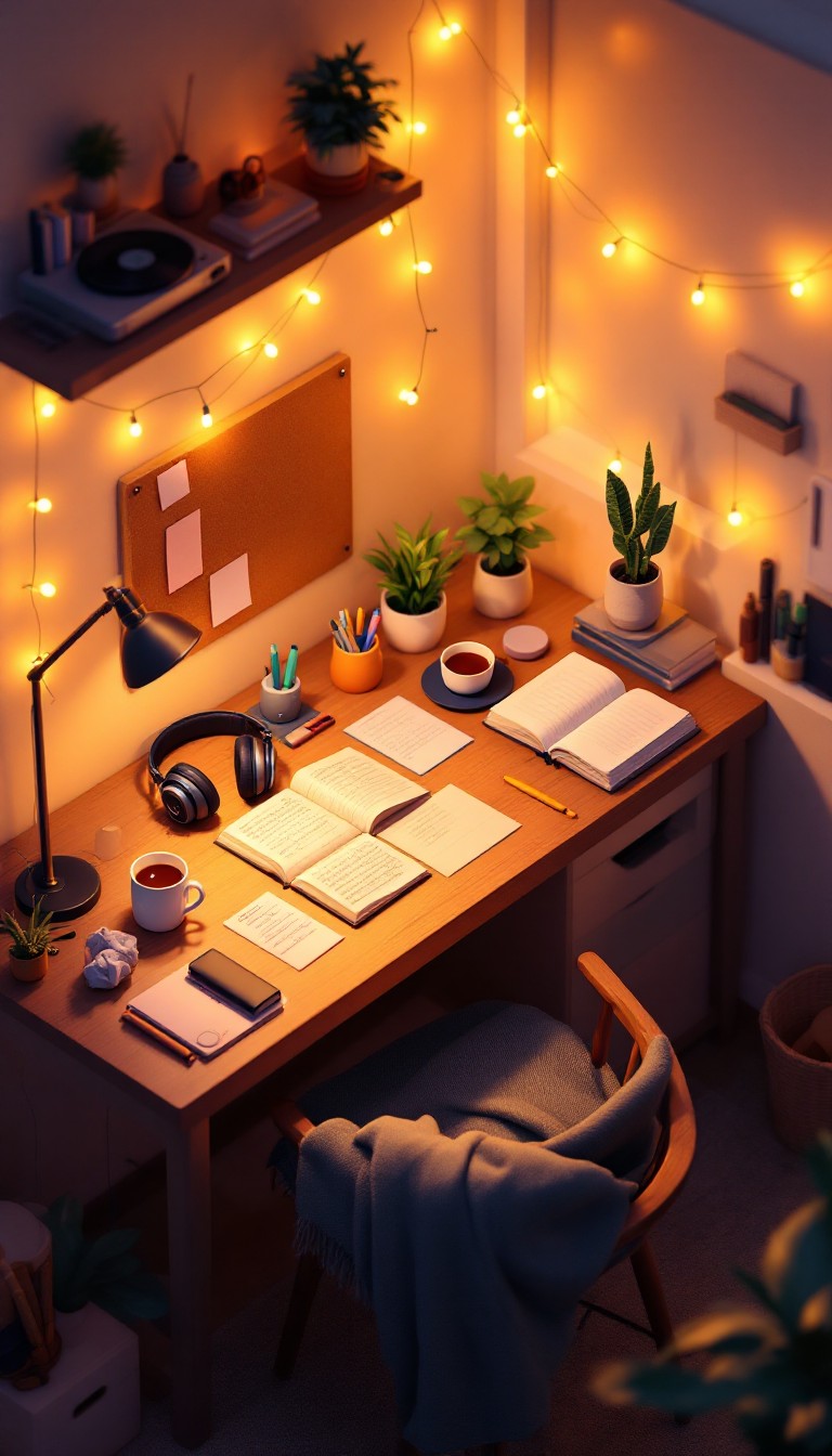 Free Cozy Study Corner Image - Study, Desk, Cozy | Download at StockCake