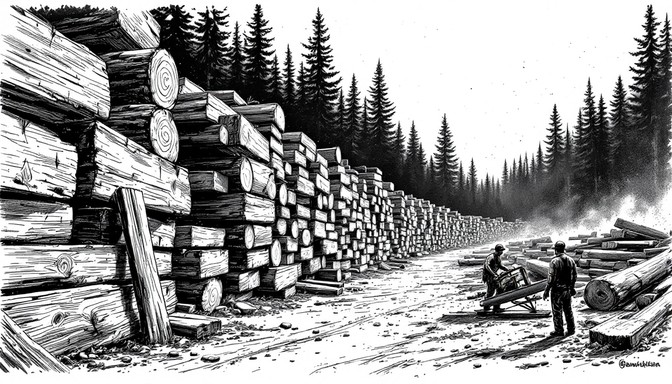 Free Timber Yard Illustration Image - Lumber, Timber, Wood | Download ...