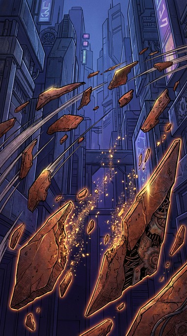 Free Rust Fragments Rising Image - Anime, Cyberpunk, Rust | Download at ...