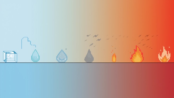 Ice To Fire Free Ice To Fire Image - Pixel, Art, Temperature | Download at StockCake