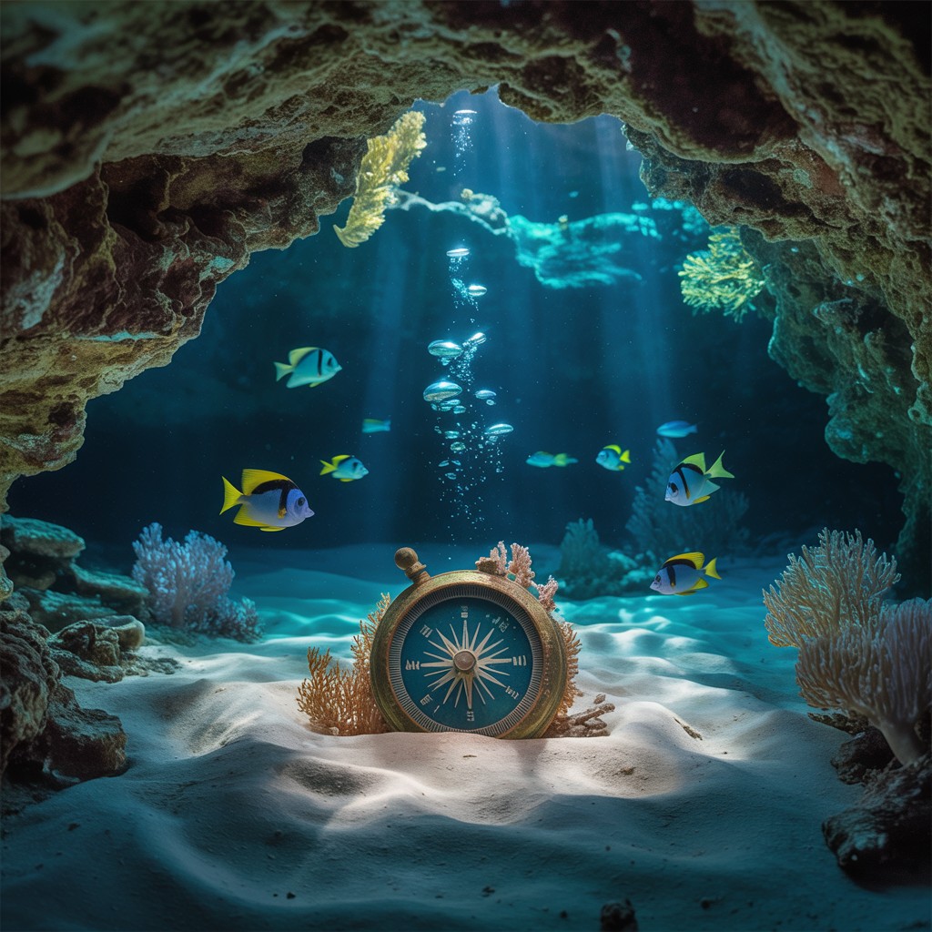 Free Ancient Underwater Compass Image - Compass, Underwater, Cave ...