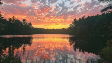 Free Sunset Lake View Image - Sunset, Lake, Nature | Download at StockCake