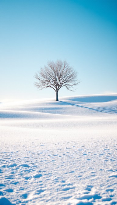 Free Solitary Winter Dawn Image - Winter, Snow, Tree | Download at ...
