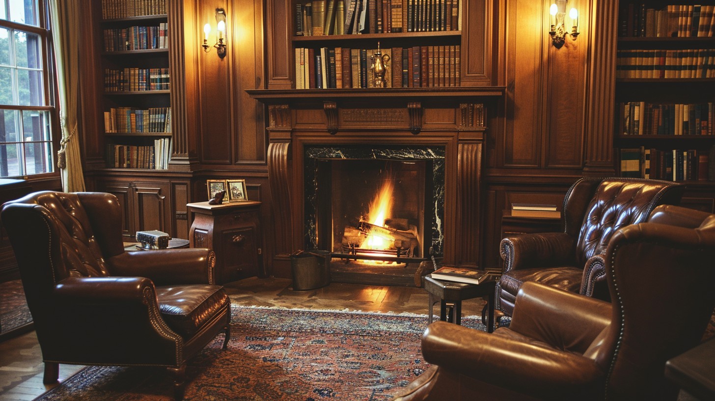 Free Cozy Library Fireplace Image - Library, Fireplace, Cozy | Download ...