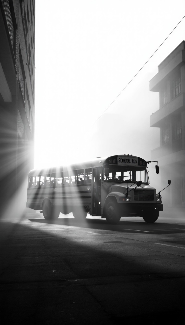 Mist Bus Free Misty Bus Morning Image - Bus, School, Fog | Download at StockCake