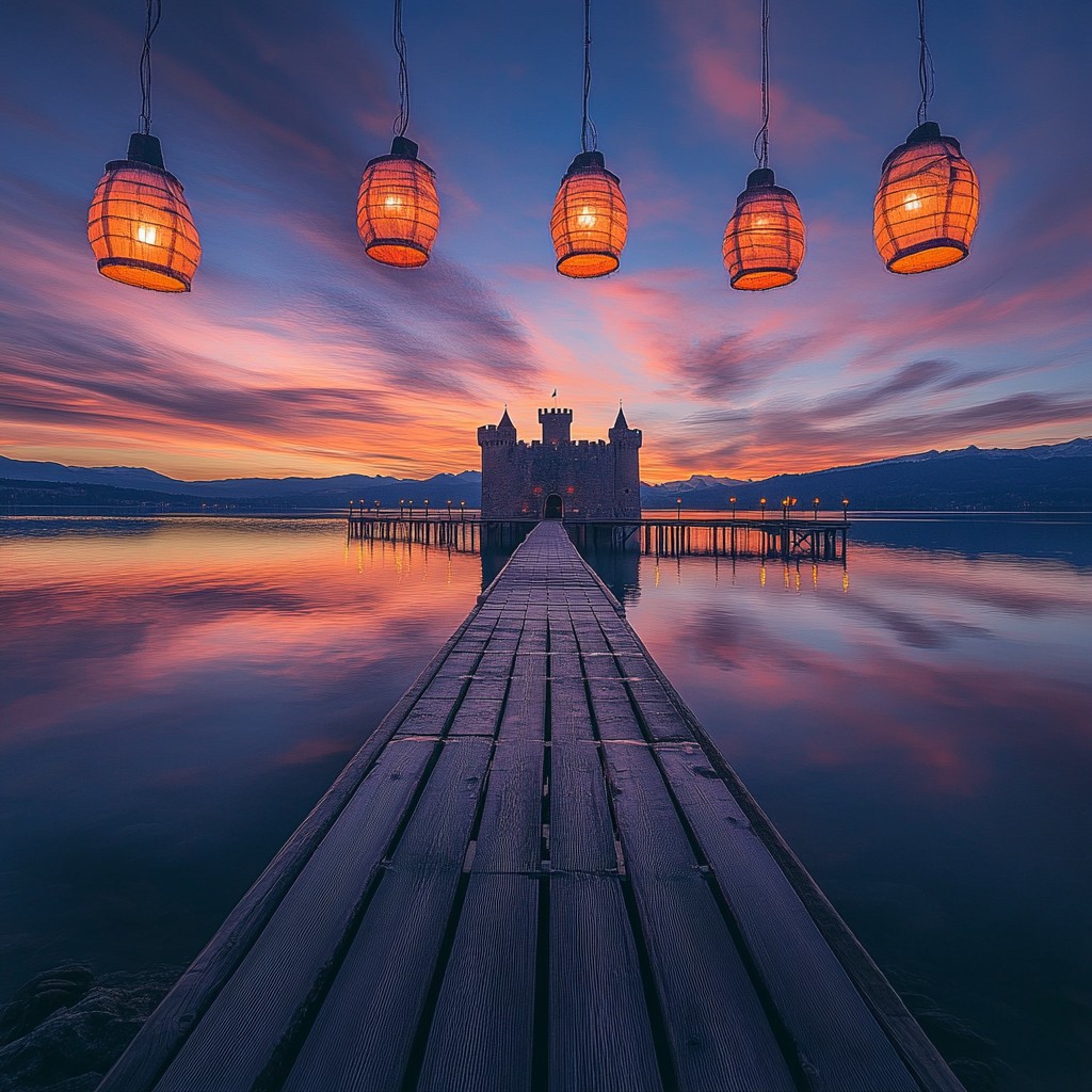 Free Sunset Lake Pier Image - Sunset, Lake, Pier | Download at StockCake