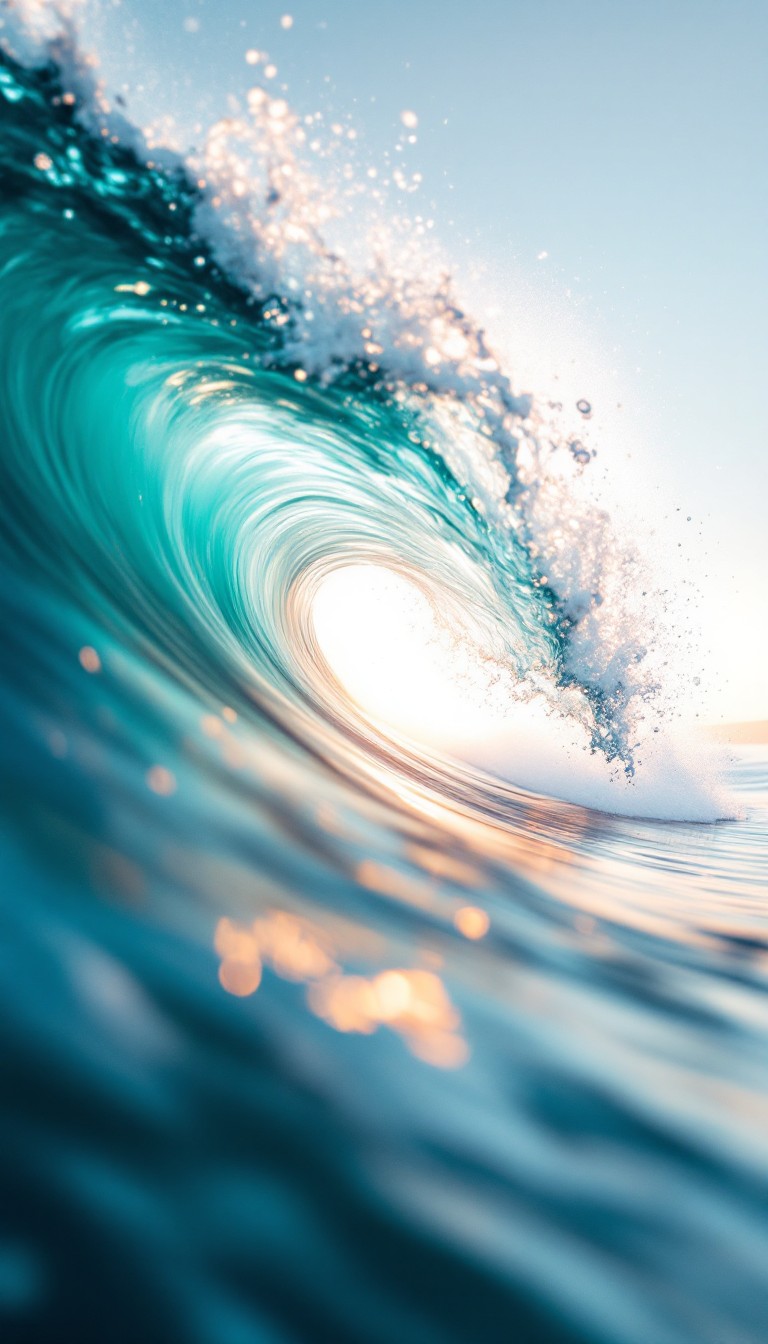 Wave Free Free Luminous Ocean Wave Image - Wave, Ocean, Teal | Download at StockCake