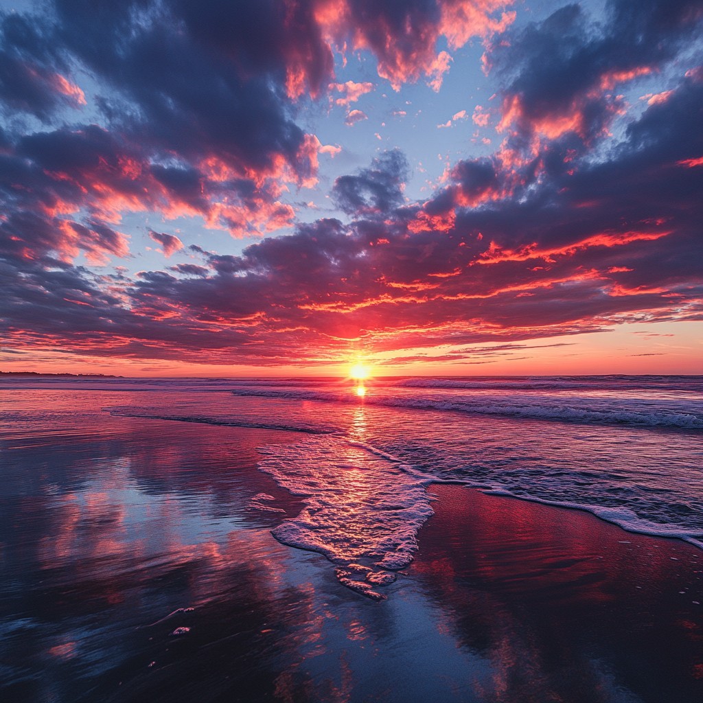 Free Stunning Sunset View Image - Sunset, Ocean, Beach | Download at ...