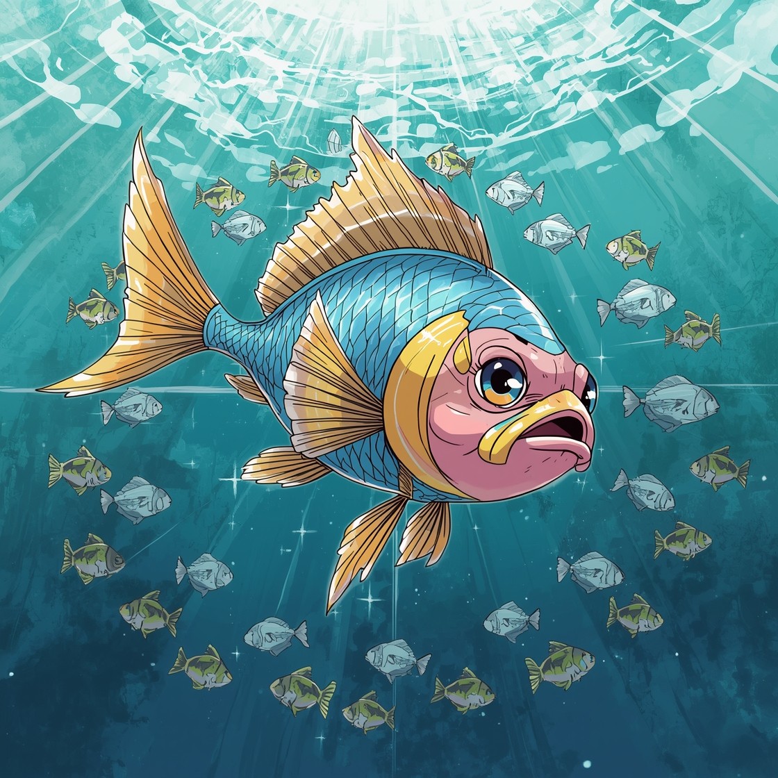 Free Vibrant underwater character Image - Fish, Underwater, Cartoon ...