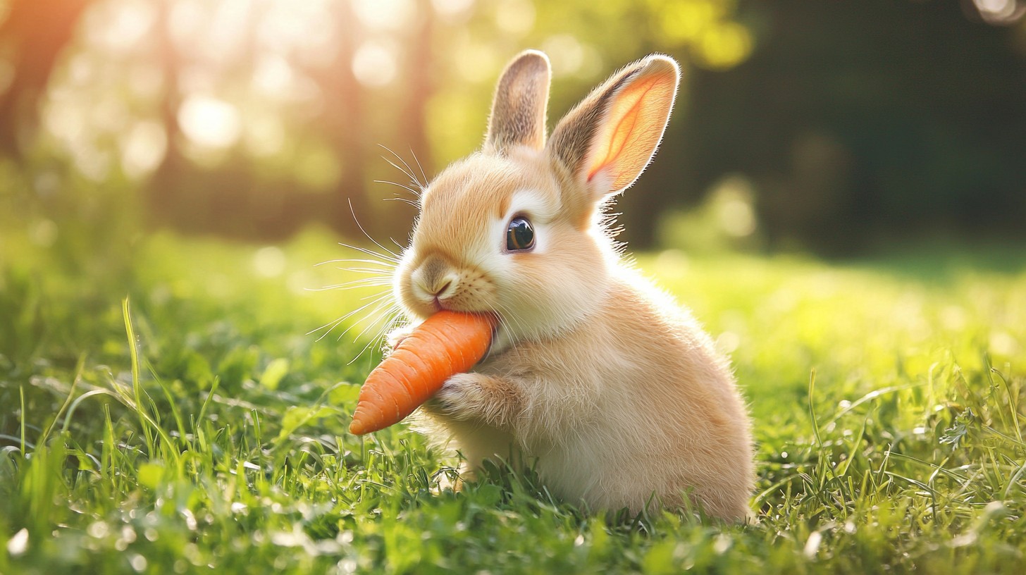 Free Bunny Eating Carrot Image - Bunny, Carrot, Eating | Download at ...