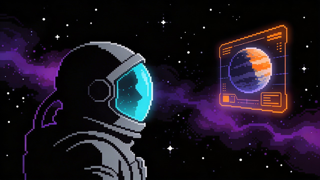 Free Lone Space Explorer Image - Astronaut, Space, Pixel | Download at ...