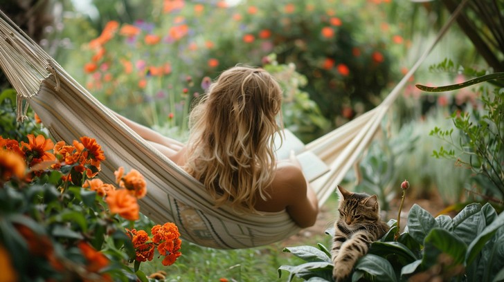 Free Relaxing Garden Hammock Image | Download at StockCake