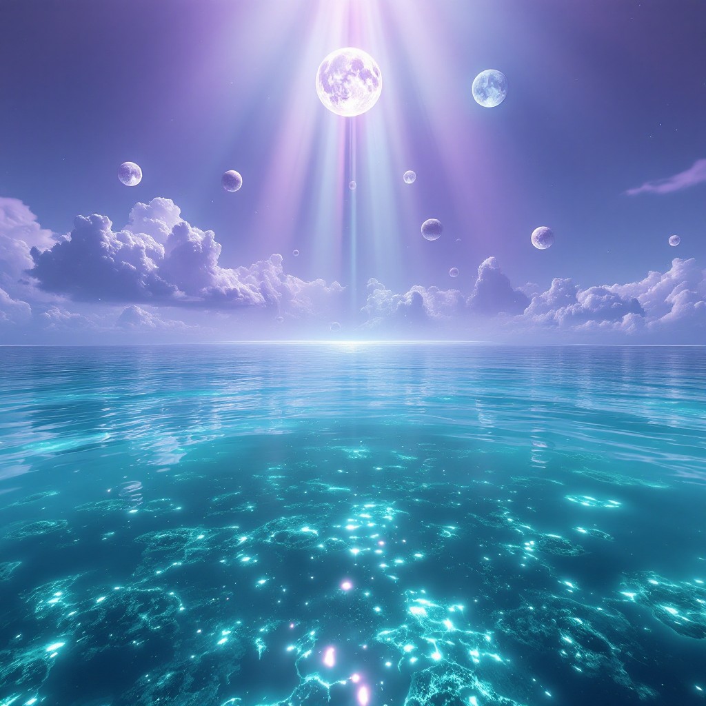 Free Cosmic Ocean Glow Image - Ocean, Alien, Cosmic | Download at StockCake