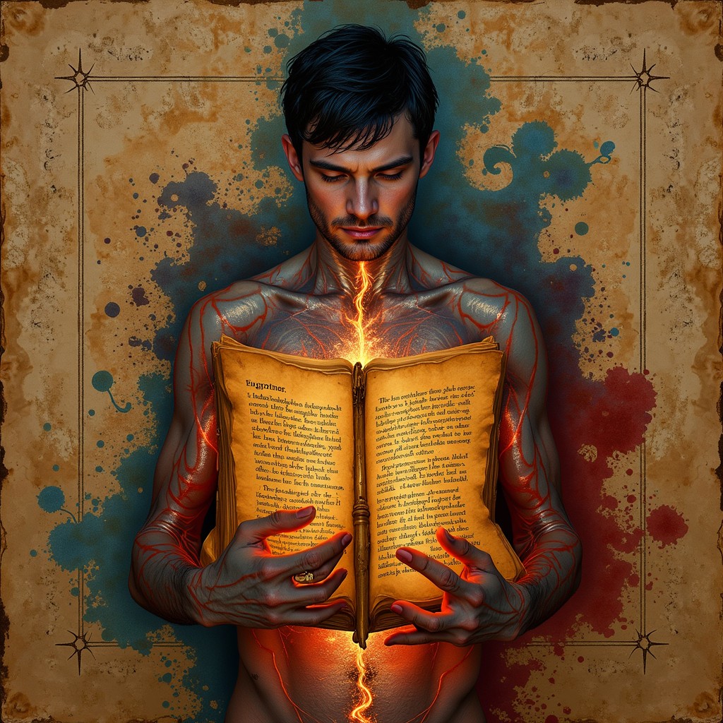 Free Illuminated Human Manuscript Image - Mystical, Parchment ...