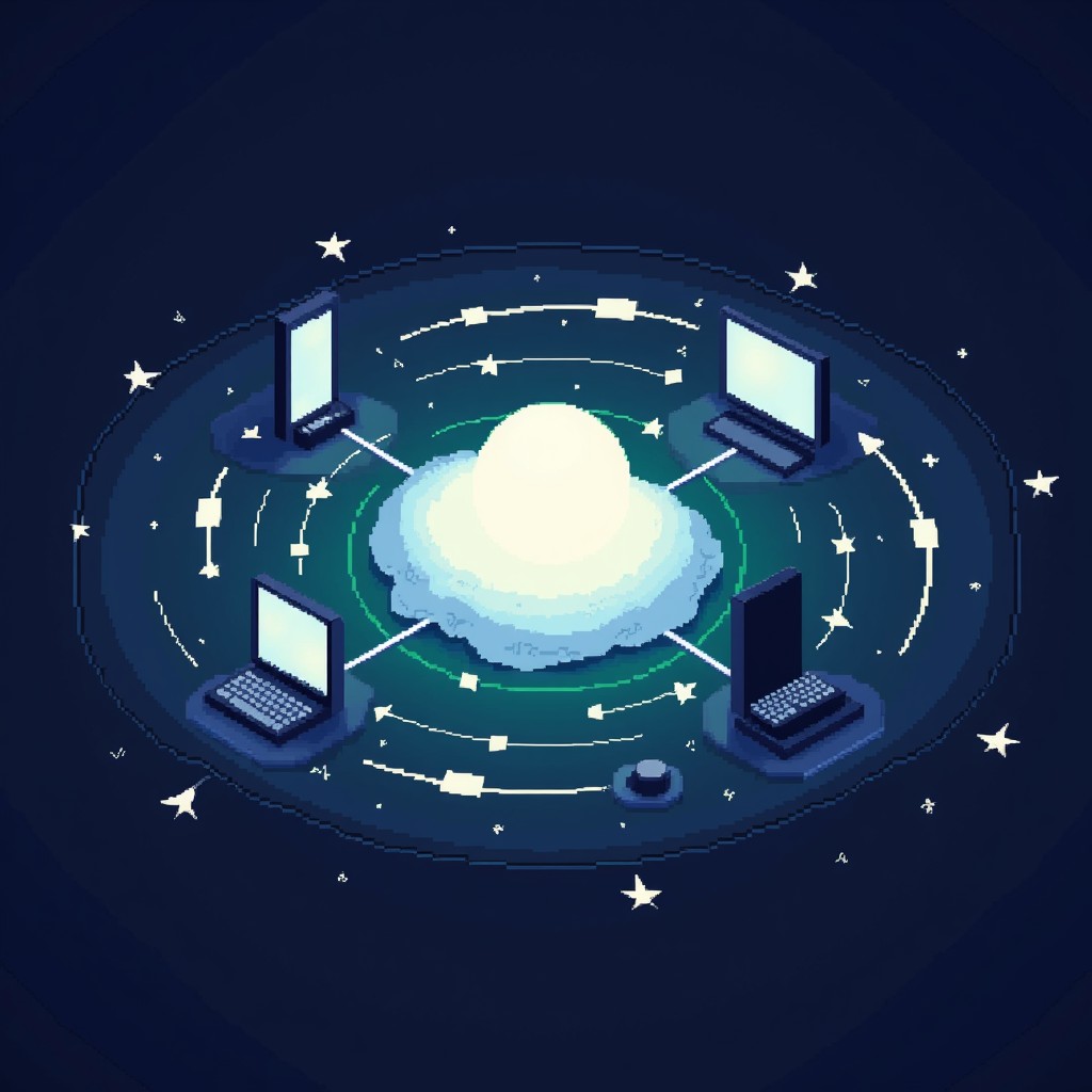 Free Cloud Data Orbit Image - Cloud, Data, Orbit | Download at StockCake