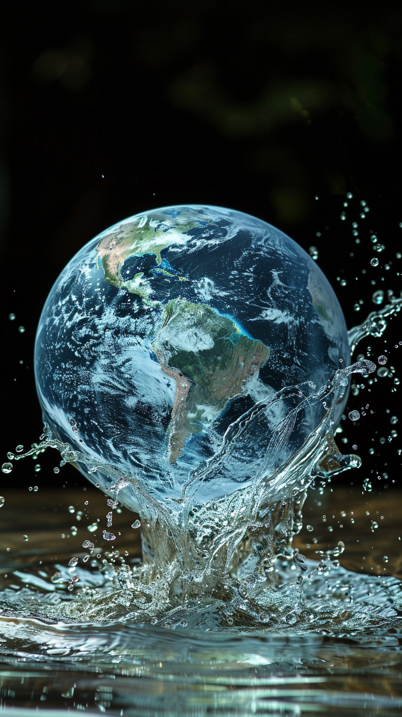 Free Watery Earth Representation Image - Earth, Water, Splash ...