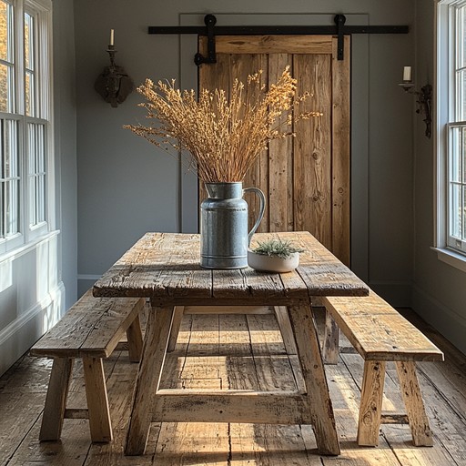 Table Setup Rustic Free Rustic dining setup Image | Download at StockCake