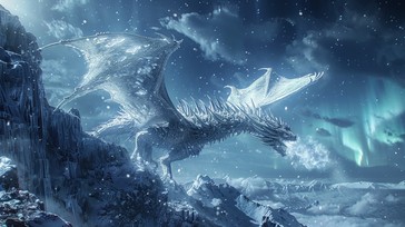 Free Majestic Winter Dragon Image - Dragon, Winter, Aurora | Download ...