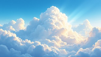 Free Heavenly Blue Clouds Image - Clouds, Sky, Sunbeams | Download at ...