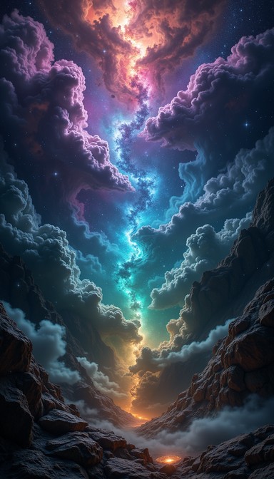 Free Celestial Color Cascade Image - Cosmic, Galaxy, Nebula | Download ...