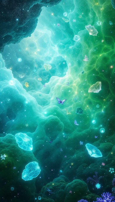 Free Luminous Quantum Ecosystem Image - Bioluminescent, Surreal ...