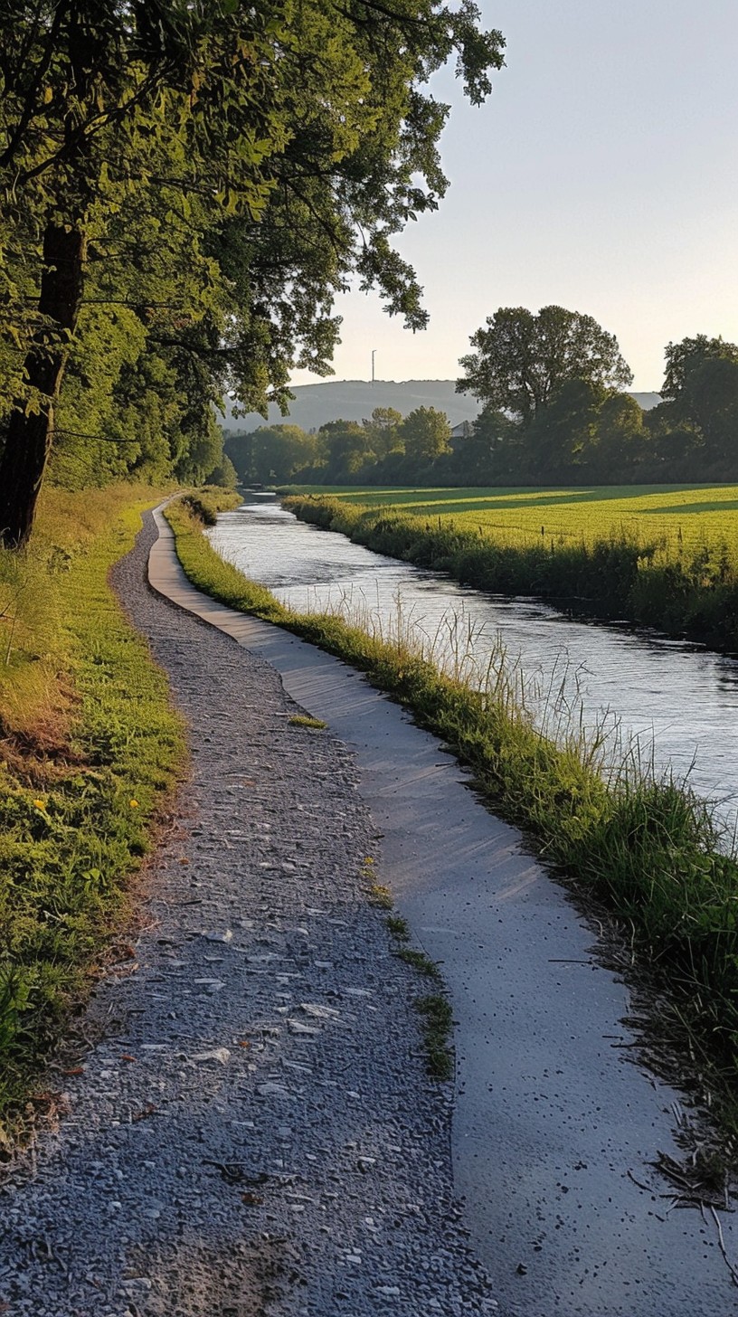 Seven River Path Free Riverside Path Serenity Image - River, Path, Sunrise | Download at ...