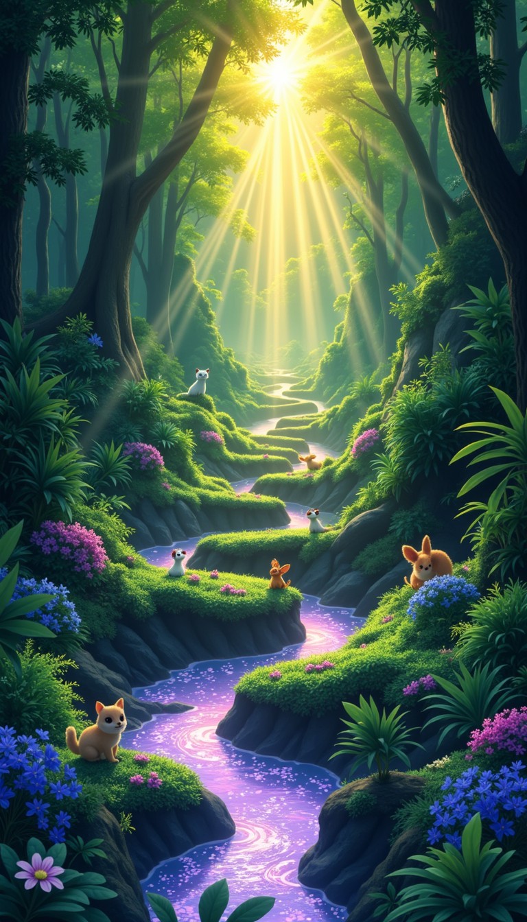 Free Enchanted Forest Path Image - Forest, Magical, Sunbeams | Download ...