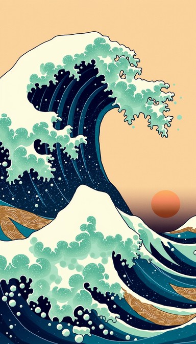Wave Rising Drawing Free Great Wave Rising Image - Wave, Ocean, Japanese | Download at ...