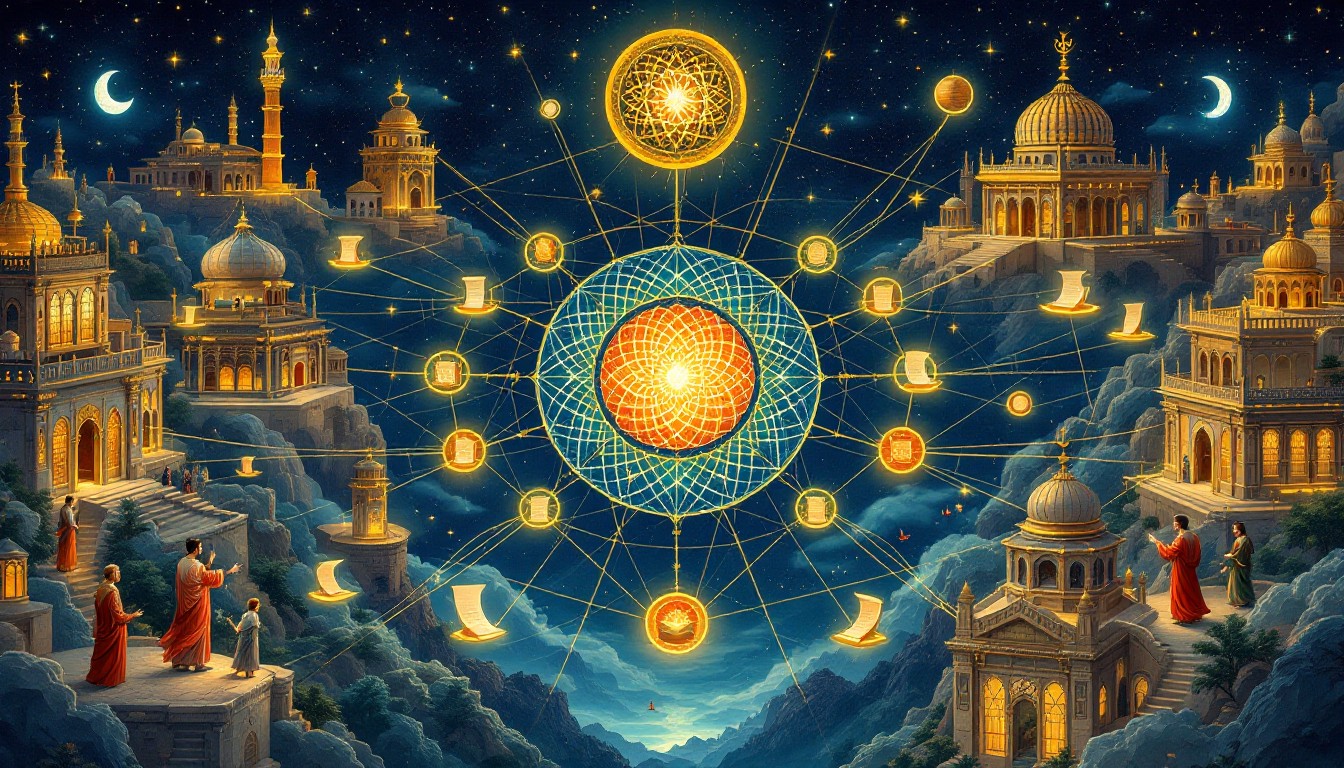 Free Knowledge Network Illuminated Image - Illustration, Traditional ...