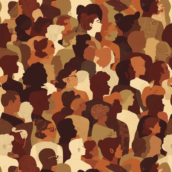 Free Unified Crowd Silhouettes Image - Linocut, Vintage, Pattern ...