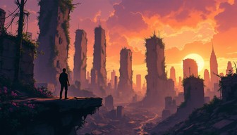 Free Sunset After Apocalypse Image - Apocalyptic, Sunset, Ruins ...