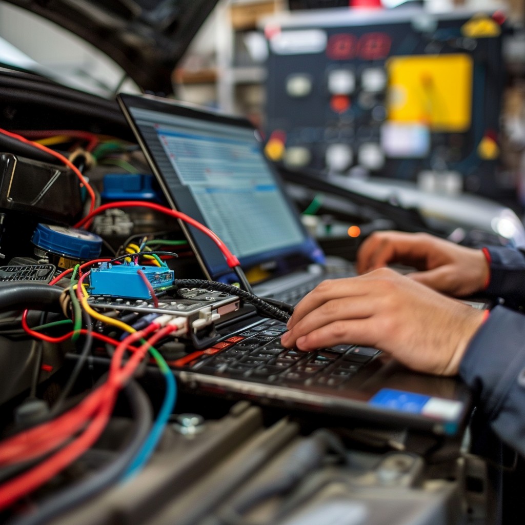 Free Car Diagnostics Setup Image - Technician, Laptop, Diagnostics ...