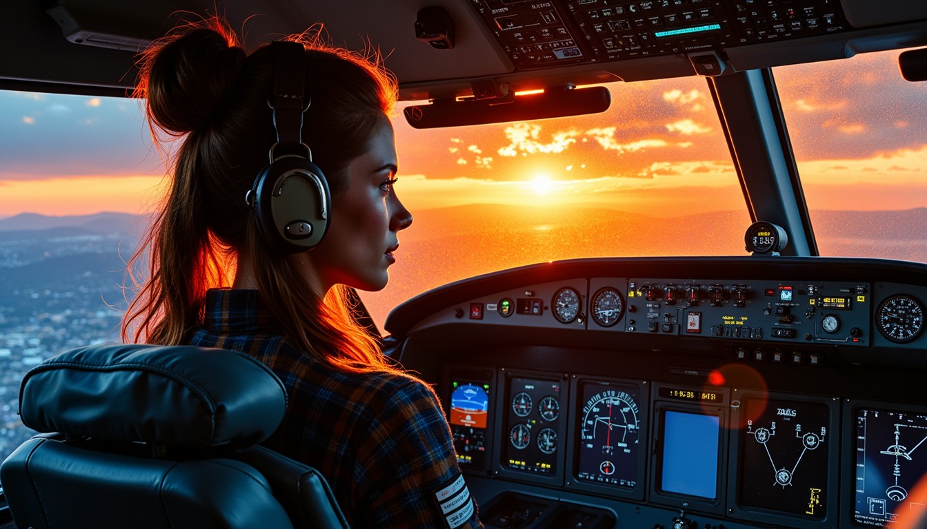 Free Aviator At Dusk Image - Pilot, Aviation, Sunset | Download at ...