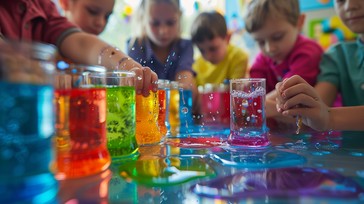Free Colorful Science Experiment Image - Children, Science, Experiment