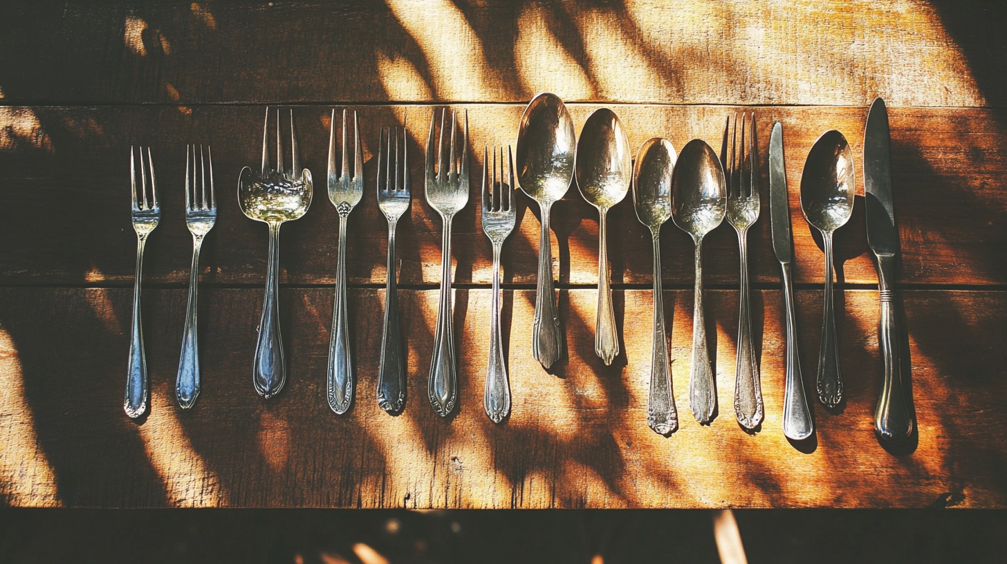 Shading Silverware Free Sunlit silverware array Photo - Silverware, Sunlight, Shadows ...