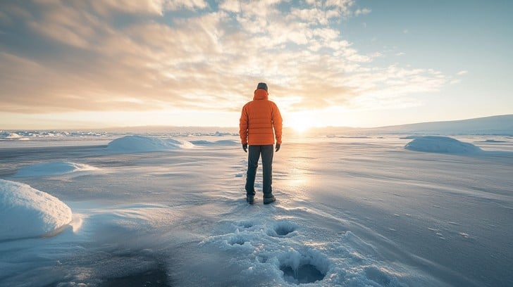 Free Frozen sunrise solitude Image | Download at StockCake