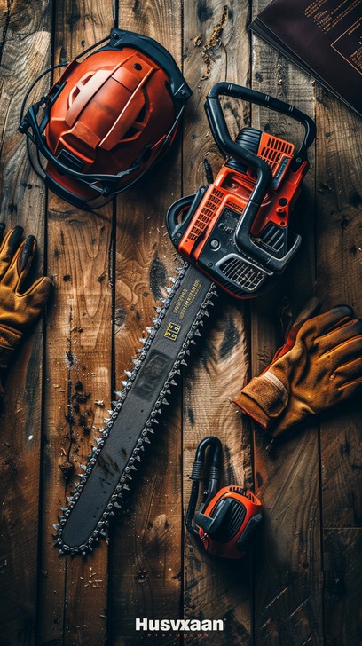 Free Chainsaw Equipment Setup Image - Chainsaw, Helmet, Gloves ...