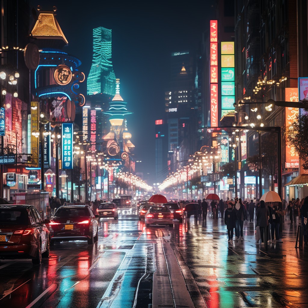 Free Vibrant City Night Image - City, Night, Lights | Download at StockCake