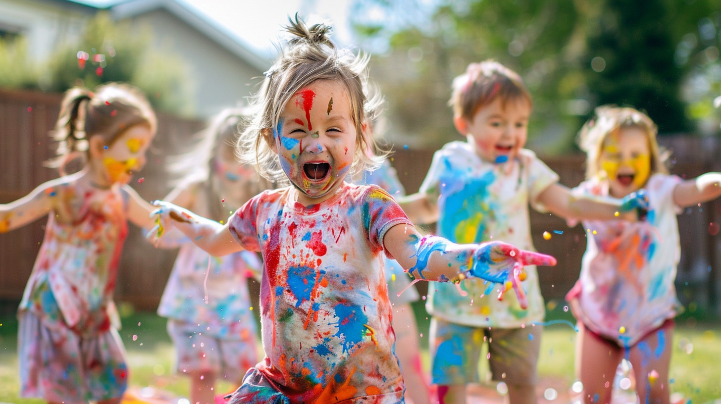 Free Joyful Colorful Play Image - Children, Paint, Fun | Download at ...