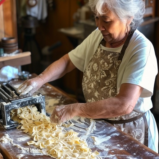 View of Traditional Pasta-Making Techniques