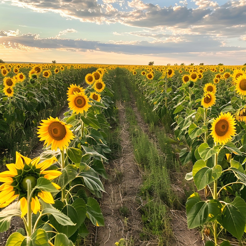 Free Sunflower Field Sunset Image - Sunflower, Sunset, Field | Download ...