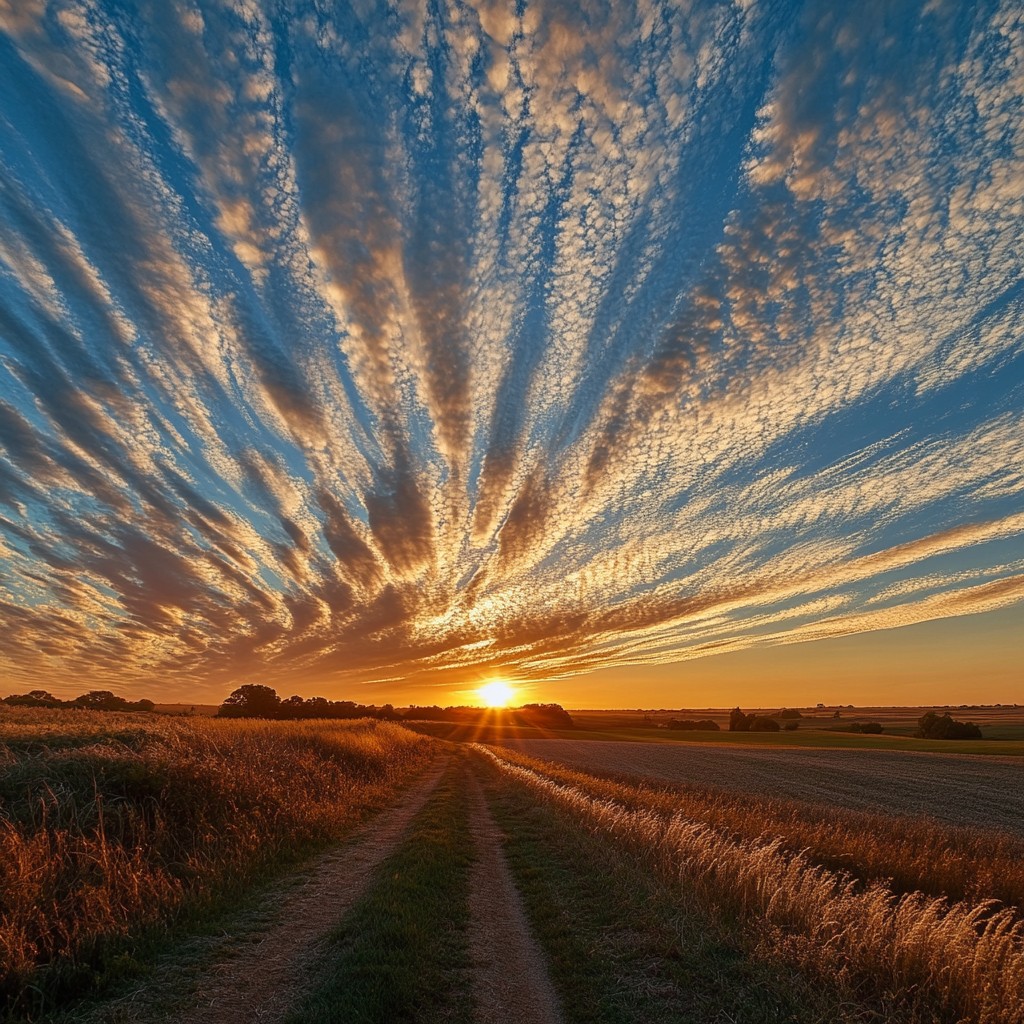 Free Radiant Sunset Sky Image - Sun, Sunset, Sky | Download at StockCake