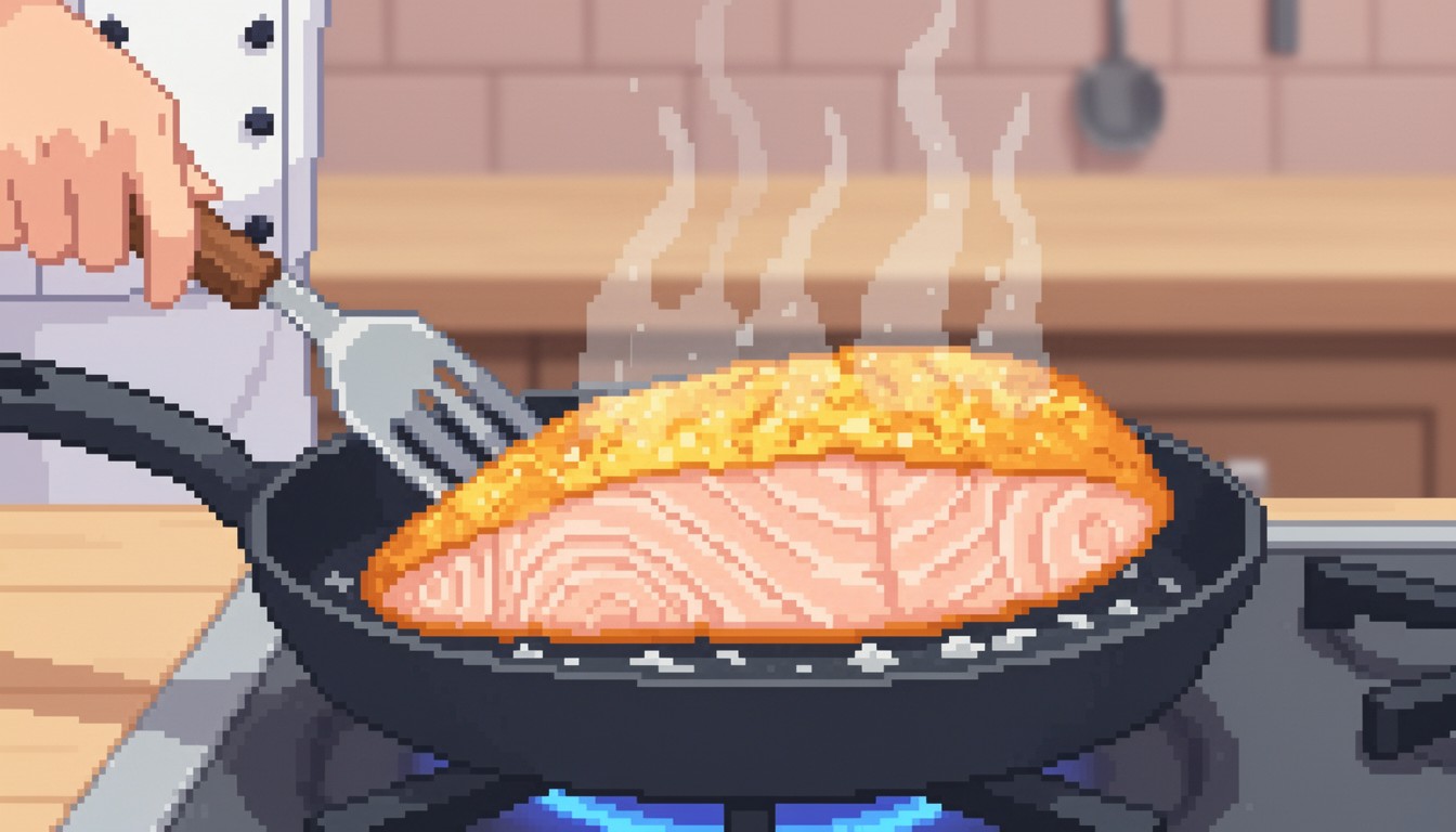 Free Sizzling Pixel Fish Image - Fish, Cooking, Pixel | Download at ...