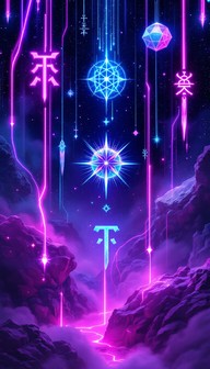 Free Glowing Magical Runes Image - Magical, Cyberpunk, Runes | Download ...