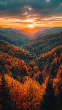 View Sun Fall Free Autumn Sunset View Image - Autumn, Sunset, Mountains | Download at ...