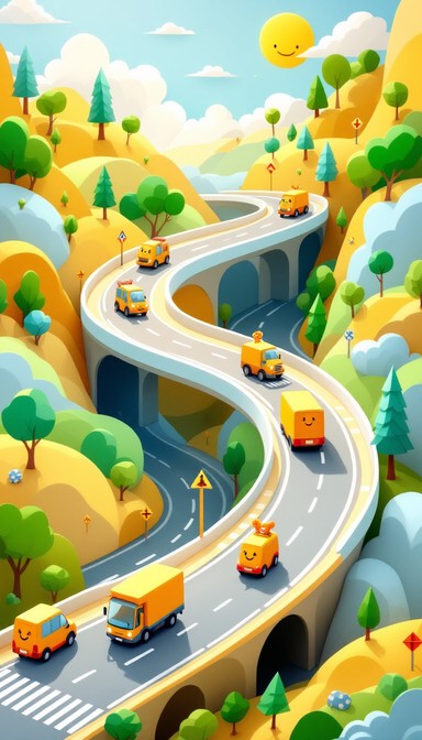 Smiling Car Bridge Free Winding Road Adventure Image - Highway, Road, Journey | Download ...