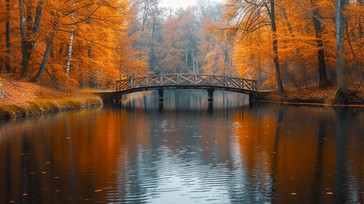 Free Autumnal Bridge Scene Image - Autumn, Bridge, River | Download at ...