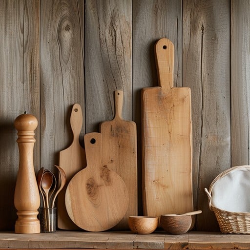 Free Rustic Kitchen Essentials Image - Wooden, Cutting Boards, Rustic ...